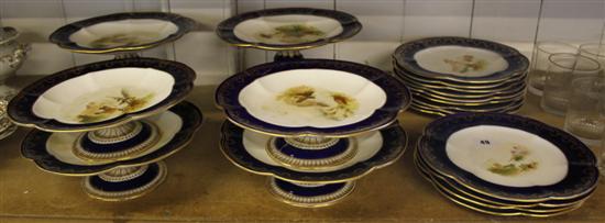 Dessert set of Coalport plates